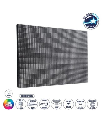 GLOBOSTAR® STANDWALL 41055 Module για Οθόνες LED Video Wall 32x16cm 128x64px P2.5 LED 35W 3840Hz 8192 Dots ≥5000cd-㎡ Nits DC 5V Εξωτερικού Χώρου IP65 Full Color S1-16 14Bits - Kinglight SMD1415 - Μ32 x Π1.3 x Υ16cm - 2 Χρόνια Εγγύηση